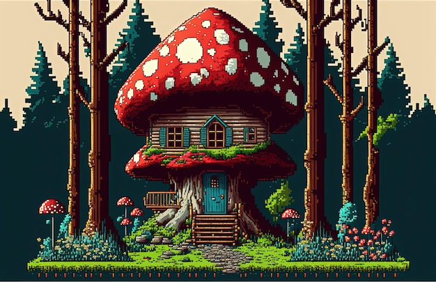 Pixilart - dreamcore house by MushroomArt