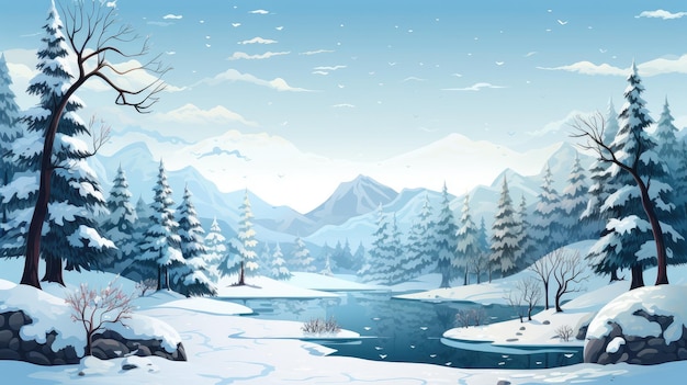 Pixel Art Winter Wonderland