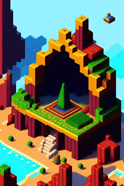 Pixel art world