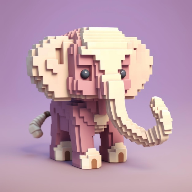 Pixel elephant a cute and eerily realistic minecraft character