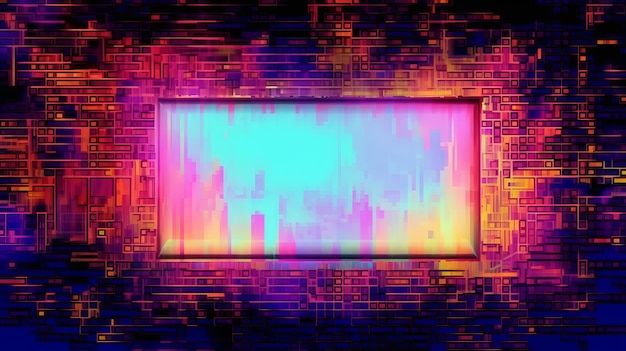 Pixel glitch Futuristic postapocalyptic cyberpunk error backdrop