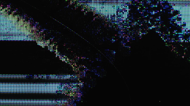 Photo pixel glow glitch mosaic color light dots texture