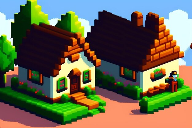 Photo pixel house