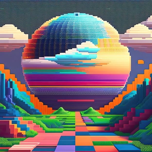 Pixel kunstwereld