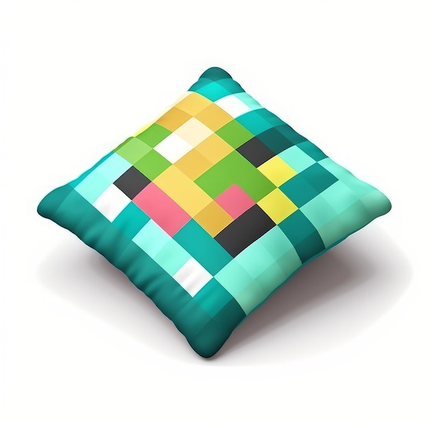 Pixel pillow icon on white background