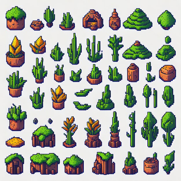 Photo pixel playground crafted assets for your game world