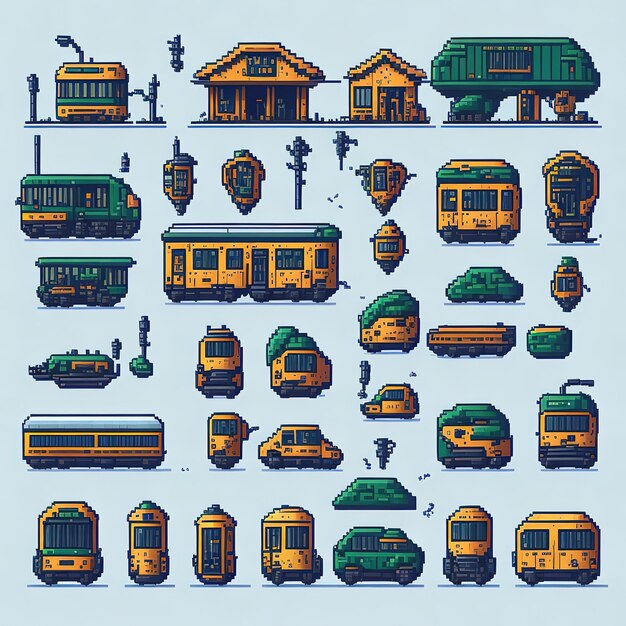 Photo pixel playground crafted assets for your game world