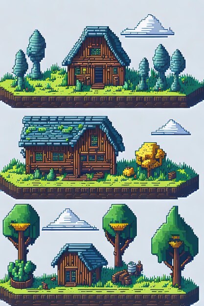 Photo pixel playground crafted assets for your game world