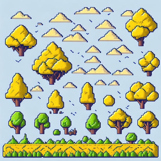 Photo pixel playground crafted assets for your game world
