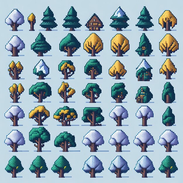 Photo pixel playground crafted assets for your game world