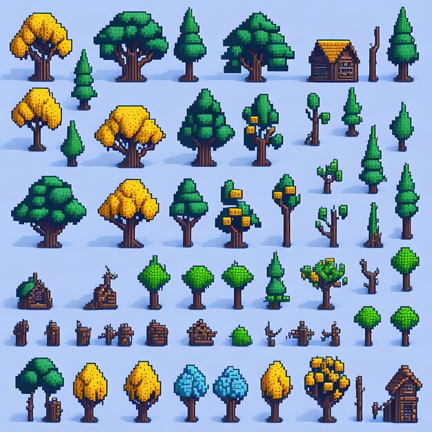 Photo pixel playground crafted assets for your game world