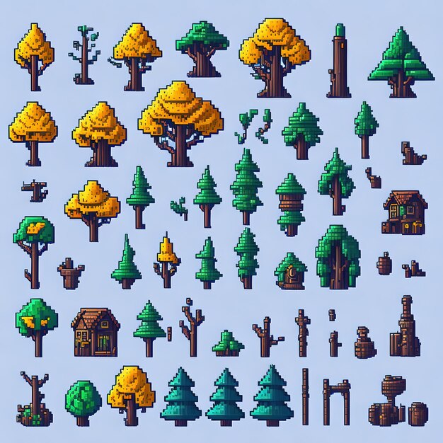 Photo pixel playground crafted assets for your game world