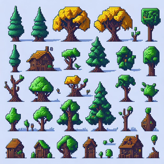 Photo pixel playground crafted assets for your game world