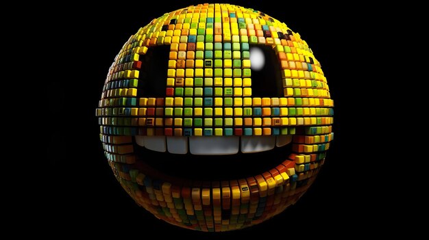 pixel smiley face