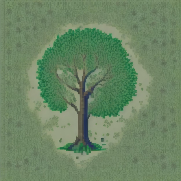 pixel tree background