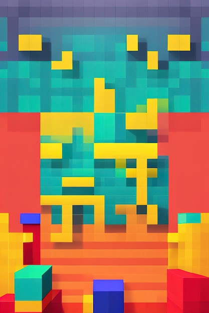 Pixelated art wallpaper