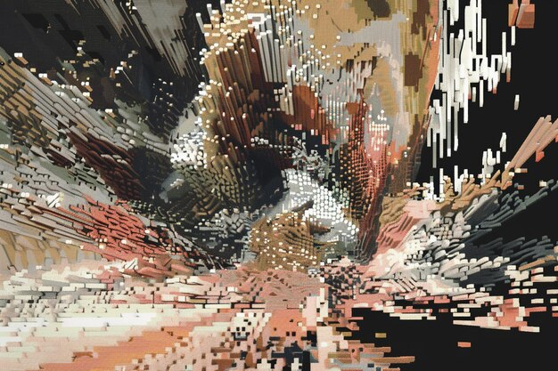 Pixelated Digital Art Background Dynamic Abstract Design