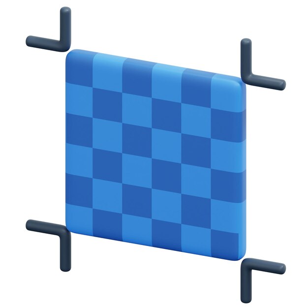 Photo pixels 3d render icon illustration