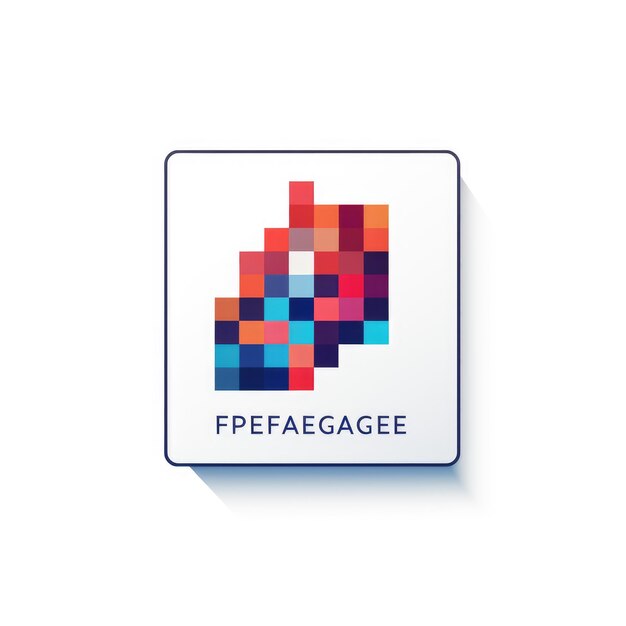 Photo pixels refined unveiling a minimalist logo for pixelforge on a white canvas