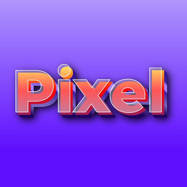 PixelText effect JPG gradient purple background card photo