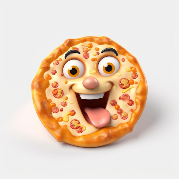 피자 3d en fondo blanco comida food pizza realism 3d restaurante 귀여운 모짜렐라