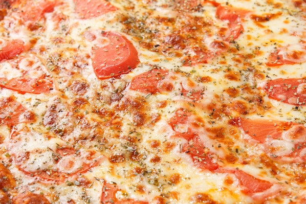 Pizza achtergrond macro-opname van Italiaanse pizza