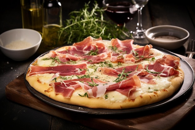 Pizza Bianca with Prosciutto