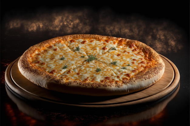 pizza on black background illustration images