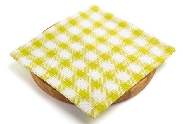 Pizza board and napkin isolated 