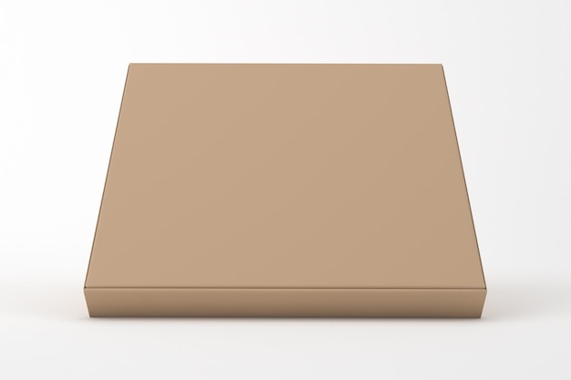 Foto lato superiore della scatola della pizza isolato in sfondo bianco