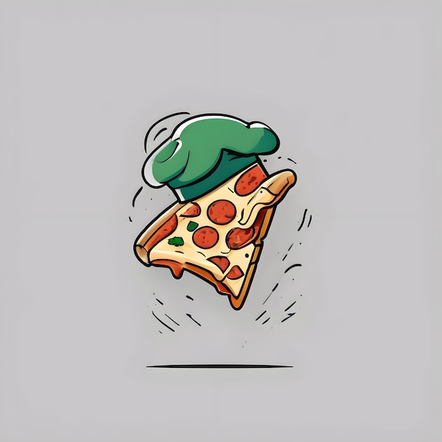Foto pizza cartoon icoon achtergrond heel cool