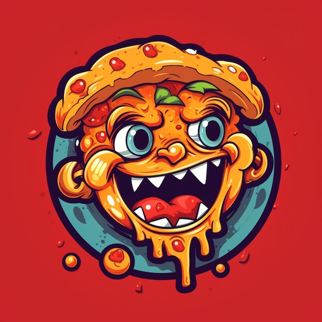 Pizza cartoon logo 2