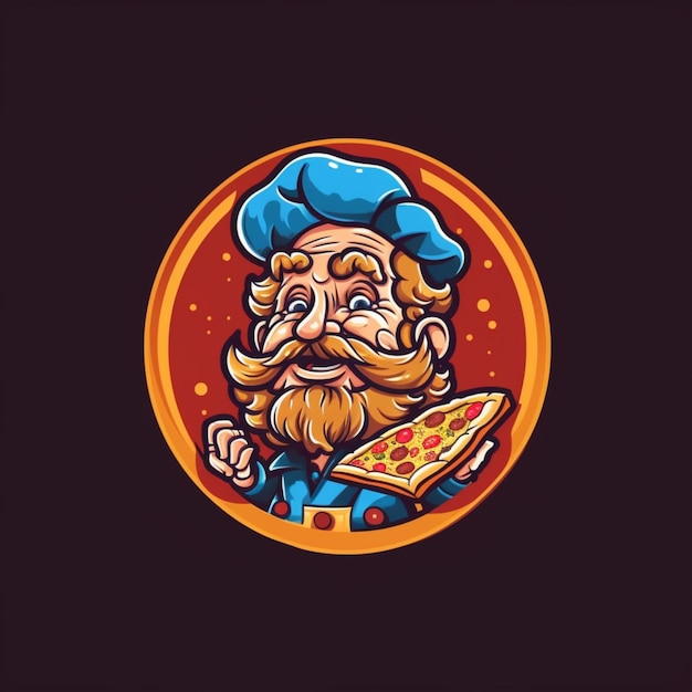 Photo pizza cartoon logo 7