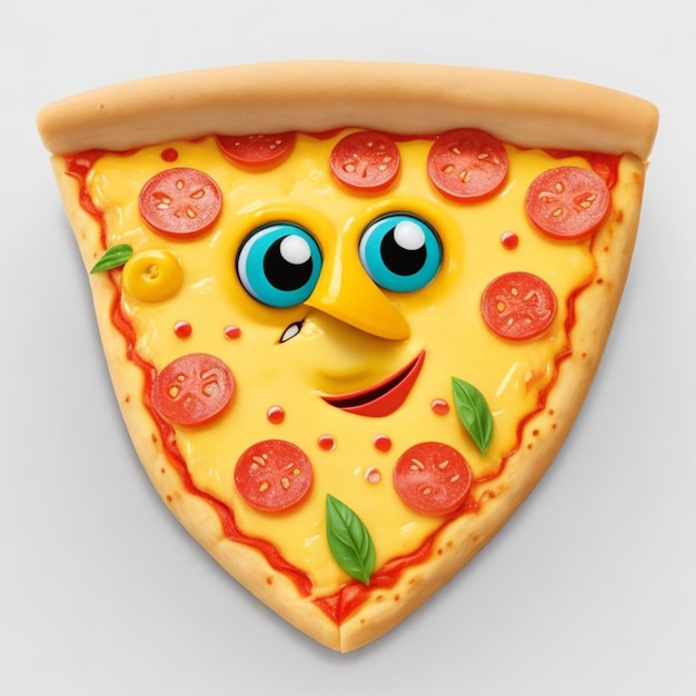 Photo pizza cartoon mascot