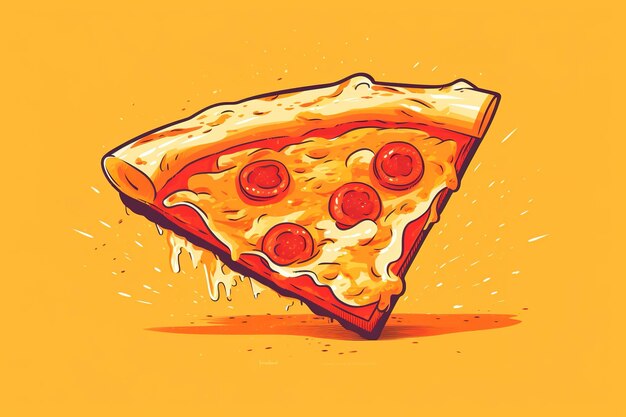 Pizza cartoon style