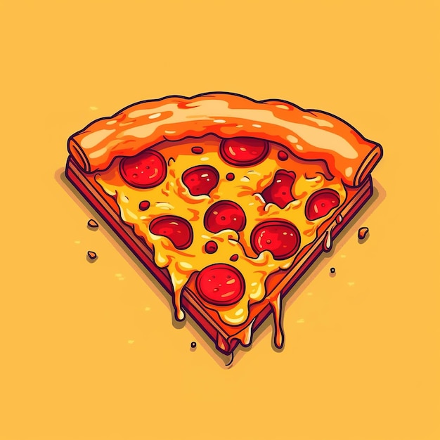 Pizza cartoon style