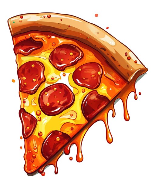 Pizza cartoon style