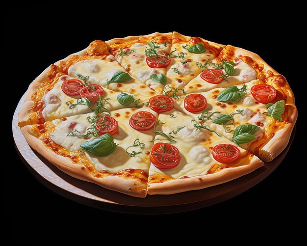 Пицца сыр Италия quattro formaggi Бри Камамбер помидоры зелень лук тесто