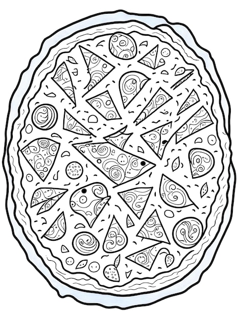 Pizza coloring page