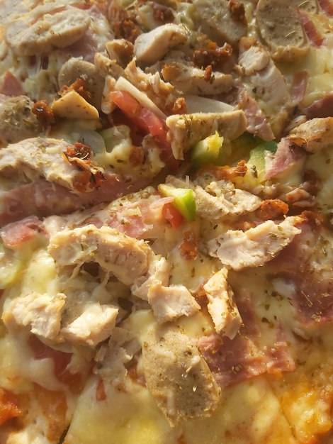 pizza eten close-up premium foto