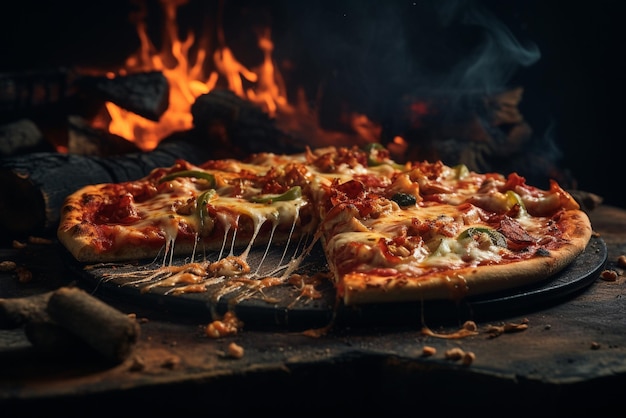 Pizza food fotografie generatieve AI