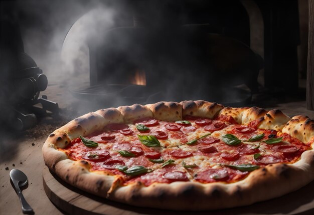Pizza fresh from the woodfired Generative AI