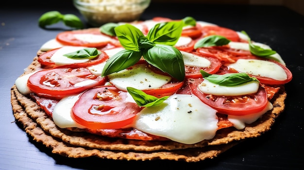 Photo pizza from whole wheat tortillas