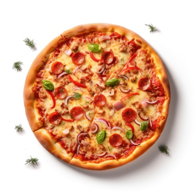 Pizza geïsoleerd Illustratie AI Generatief