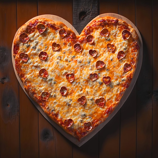 Photo pizza heart