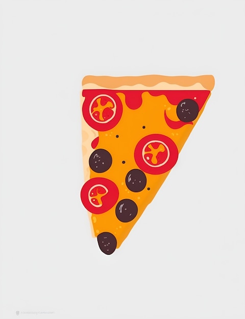 Photo a pizza icon on white background