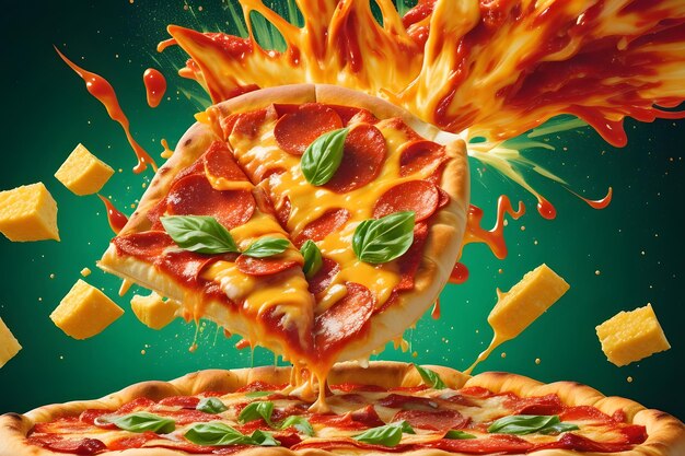 Foto illustrazione della pizza