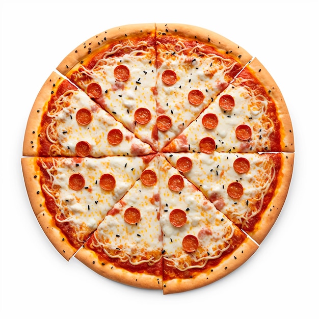 Pizza isolate on white background Generative AI