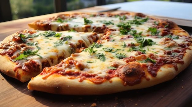 Pizza Klassiek Kaasachtig Heerlijk Publiek Comfort Food