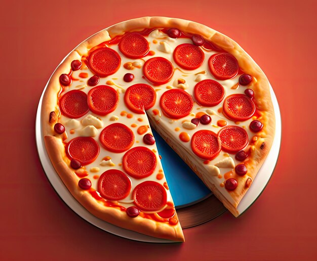 Pizza-logo in tekenmodus